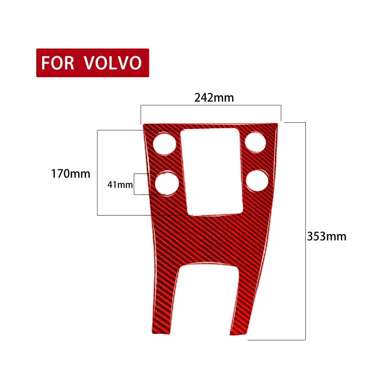 Car Carbon Fiber Central Control Panel Decorative Sticker for Volvo V60 2010-2017, Right Drive, Central Control Panel, Right Drive