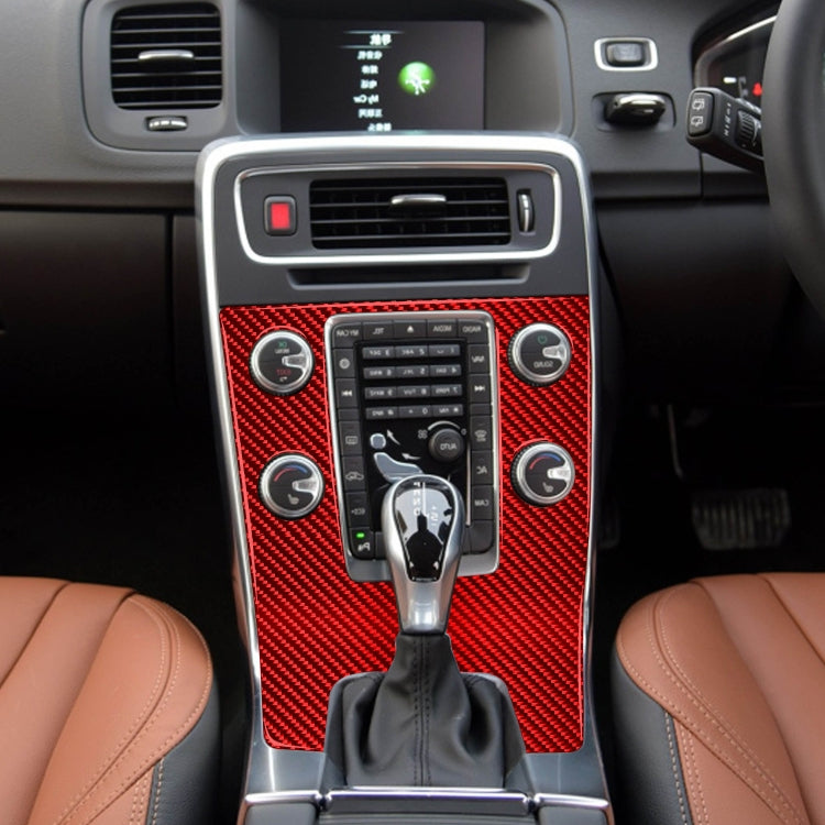 Car Carbon Fiber Central Control Panel Decorative Sticker for Volvo V60 2010-2017, Right Drive, Central Control Panel, Right Drive