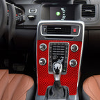 Car Carbon Fiber Central Control Panel Decorative Sticker for Volvo V60 2010-2017, Left Drive, Central Control Panel, Left Drive