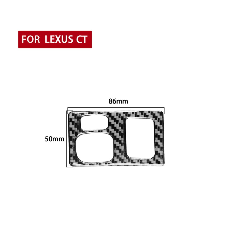 Car Carbon Fiber Dashboard Adjustment Frame Decorative Sticker for Lexus CT 2011-2017, Right Drive, Dashboard Adjustment Frame, Right Drive