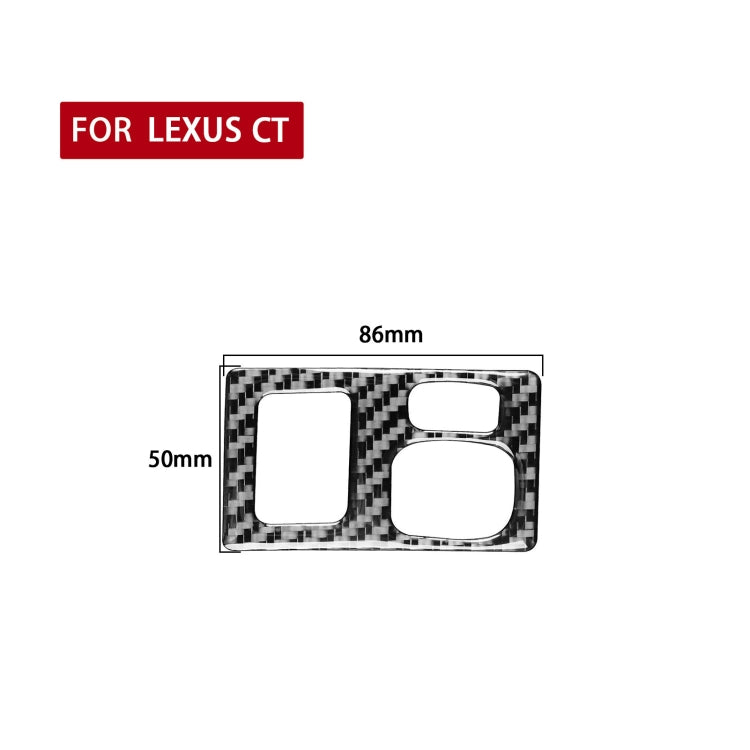 Car Carbon Fiber Dashboard Adjustment Frame Decorative Sticker for Lexus CT 2011-2017, Left Drive, Dashboard Adjustment Frame, Left Drive