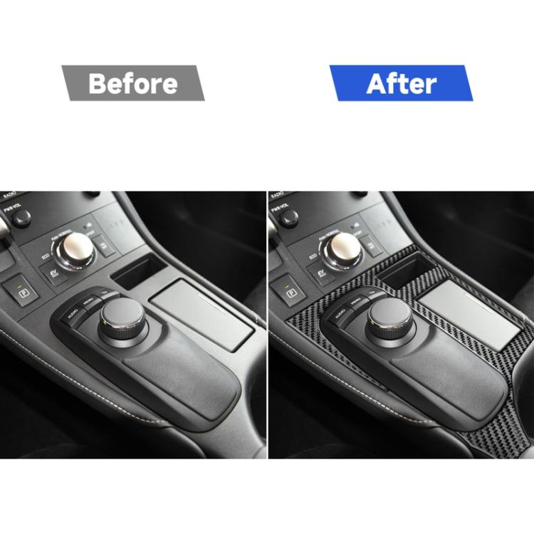 Car Carbon Fiber Central Control Panel Decorative Sticker for Lexus CT 2011-2017, Left Drive, Central Control Panel, Left Drive