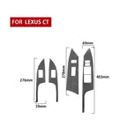 Car Carbon Fiber Window Lift Decorative Sticker for Lexus CT 2011-2017, Right Drive, Window Lift, Right Drive