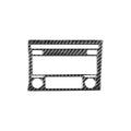 Car Carbon Fiber CD Panel A Decorative Sticker for Lexus CT 2011-2017, Left and Right Drive, CD Panel A