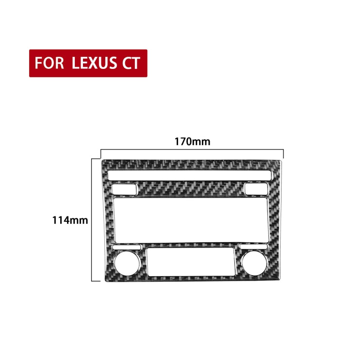 Car Carbon Fiber CD Panel A Decorative Sticker for Lexus CT 2011-2017, Left and Right Drive, CD Panel A
