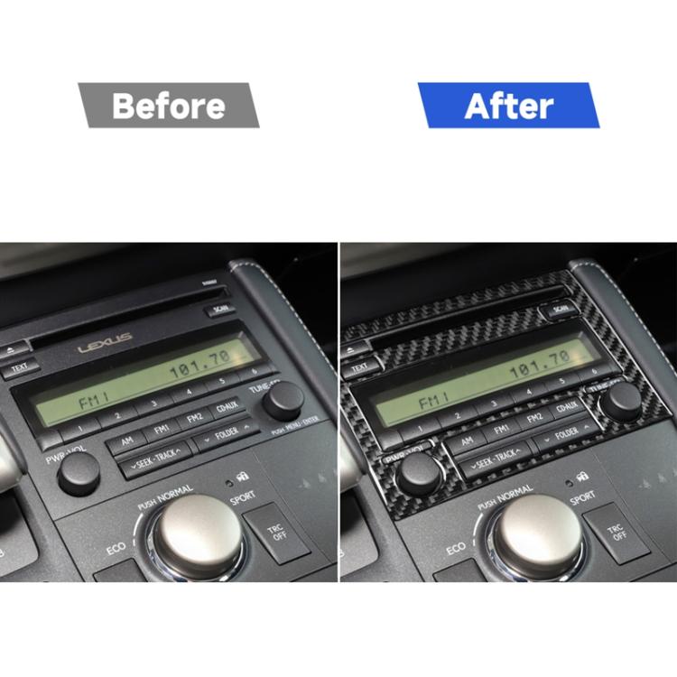Car Carbon Fiber CD Panel A Decorative Sticker for Lexus CT 2011-2017, Left and Right Drive, CD Panel A
