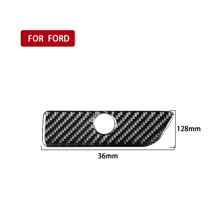 Car Carbon Fiber Storage Box Handle Decorative Sticker for Ford Explorer 2013-2019, Left Drive, Storage Box Handle