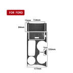 Car Water Cup Cigarette Lighter Panel Decorative Sticker for Ford Explorer 2013-2019, Left Drive, Water Cup Cigarette Lighter Panel