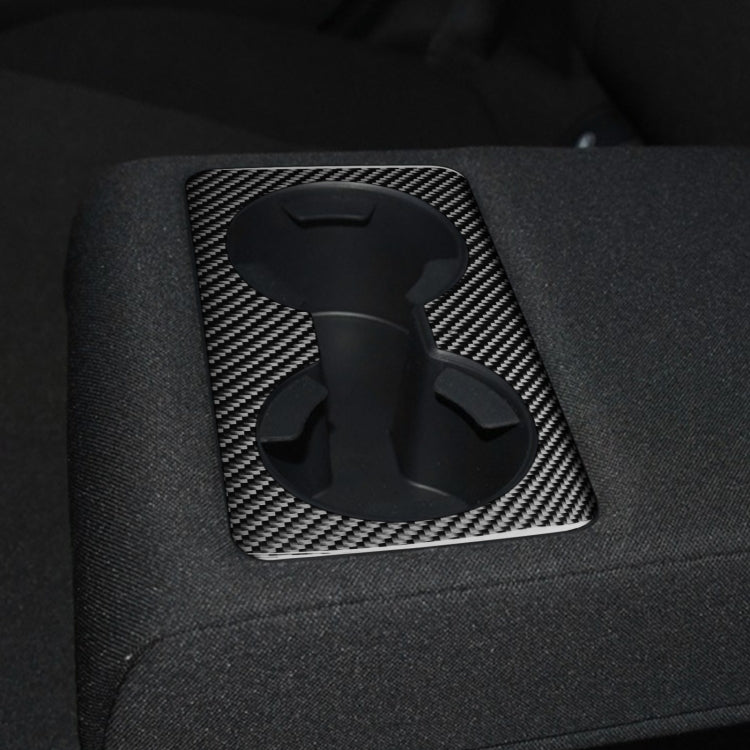 Car Carbon Fiber Rear Water Cup Decorative Sticker for Mazda 3 Axela 2020, Left and Right Drive , Rear Water Cup