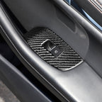 7 in 1 Car Carbon Fiber Window Lift Panel Decorative Sticker for Mazda 3 Axela 2020, Left Drive, Window Lift, Left Drive