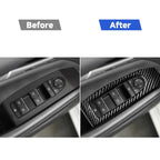 7 in 1 Car Carbon Fiber Window Lift Panel Decorative Sticker for Mazda 3 Axela 2020, Left Drive, Window Lift, Left Drive