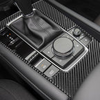 Car Carbon Fiber Central Control Gear Panel Decorative Sticker for Mazda 3 Axela 2020, Left Drive, Central Control Gear Panel, Left Drive