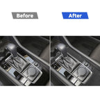 Car Carbon Fiber Central Control Gear Panel Decorative Sticker for Mazda 3 Axela 2020, Left Drive, Central Control Gear Panel, Left Drive