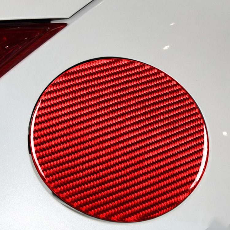 Car Carbon Fiber Fuel Tank Cap Decorative Sticker for Nissan 370Z / Z34 2009-, Left and Right Drive Universal, Fuel Tank Cap
