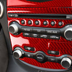 5 in 1 Car Carbon Fiber Air Conditioning Adjustment Panel Decorative Sticker for Nissan 370Z / Z34 2009-, Left and Right Drive Universal, 5 in 1 Air Conditioning Adjustment Panel