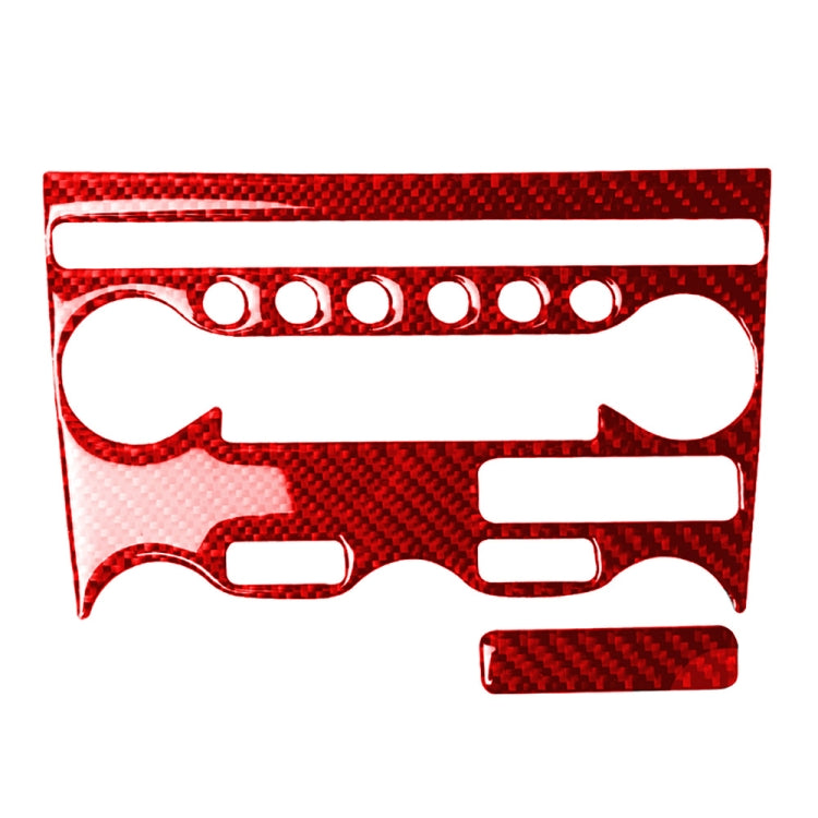 2 in 1 Car Carbon Fiber Air Conditioning Adjustment Panel Decorative Sticker for Nissan 370Z / Z34 2009-, Left and Right Drive Universal, Air Conditioning Adjustment Panel Strip