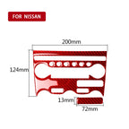 2 in 1 Car Carbon Fiber Air Conditioning Adjustment Panel Decorative Sticker for Nissan 370Z / Z34 2009-, Left and Right Drive Universal, Air Conditioning Adjustment Panel Strip