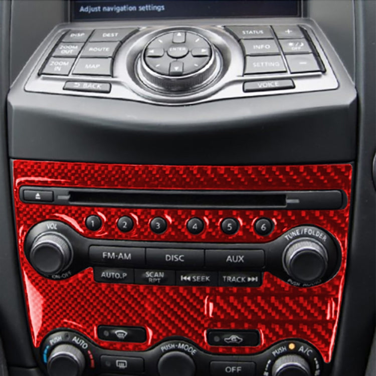 2 in 1 Car Carbon Fiber Air Conditioning Adjustment Panel Decorative Sticker for Nissan 370Z / Z34 2009-, Left and Right Drive Universal, Air Conditioning Adjustment Panel Strip