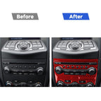 2 in 1 Car Carbon Fiber Air Conditioning Adjustment Panel Decorative Sticker for Nissan 370Z / Z34 2009-, Left and Right Drive Universal, Air Conditioning Adjustment Panel Strip