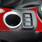 Car Carbon Fiber Water Cup Holder Panel Decorative Sticker for Nissan 370Z / Z34 2009-, Left and Right Drive Universal, Water Cup Holder Panel