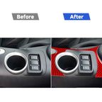 Car Carbon Fiber Water Cup Holder Panel Decorative Sticker for Nissan 370Z / Z34 2009-, Left and Right Drive Universal, Water Cup Holder Panel