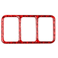 Car Carbon Fiber Central Control Heating Button Frame Decorative Sticker for Nissan 370Z / Z34 2009-, Left and Right Drive Universal, Central Control Heating Button Frame
