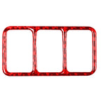 Car Carbon Fiber Central Control Heating Button Frame Decorative Sticker for Nissan 370Z / Z34 2009-, Left and Right Drive Universal, Central Control Heating Button Frame