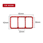 Car Carbon Fiber Central Control Heating Button Frame Decorative Sticker for Nissan 370Z / Z34 2009-, Left and Right Drive Universal, Central Control Heating Button Frame