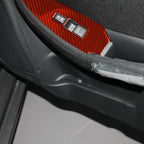 2 in 1 Car Carbon Fiber Window Lift Panel Decorative Sticker for Nissan 370Z / Z34 2009-, Left Drive Low-configured, Window Lift Panel, Left Drive