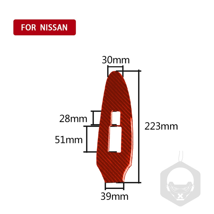 Car Carbon Fiber Vice Driving Side Door Lift Control Decorative Sticker for Nissan 370Z / Z34 2009-, Right Drive, Vice Driving Side Lift Control, Right Drive