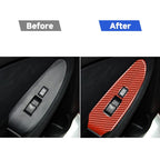 Car Carbon Fiber Vice Driving Side Door Lift Control Decorative Sticker for Nissan 370Z / Z34 2009-, Right Drive, Vice Driving Side Lift Control, Right Drive
