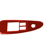 Car Carbon Fiber Main Driving Side Door Lift Control Decorative Sticker for Nissan 370Z / Z34 2009-, Left Drive Low-configured, Main Driving Side Lift Control, Left Drive