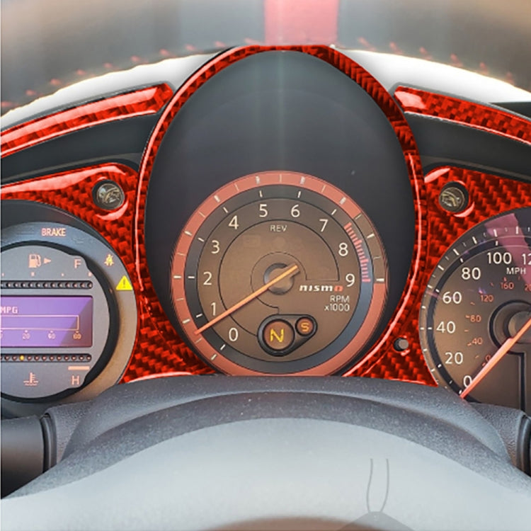 5 in 1 Car Carbon Fiber Speed Dashboard Decorative Sticker for Nissan 370Z / Z34 2009-, Left and Right Drive Universal, 5 in 1 Speed Dashboard