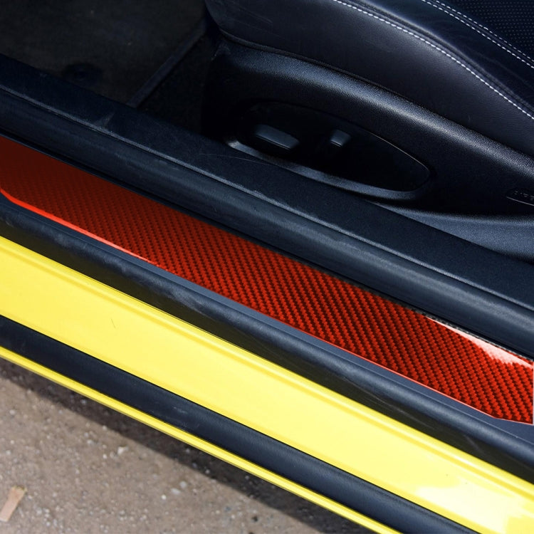 Car Carbon Fiber Welcome Pedal Panel Decorative Sticker for Chevrolet Camaro 2017-2019, Left and Right Drive Universal, Welcome Pedal Panel