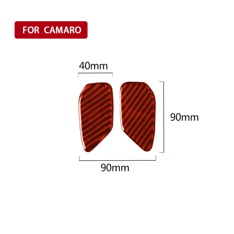 Car Carbon Fiber Inside Door Bowl Decorative Sticker for Chevrolet Camaro 2017-2019, Left and Right Drive Universal, Inside Door Bowl