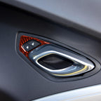 Car Carbon Fiber Inside Door Lock Decorative Sticker for Chevrolet Camaro 2017-2019, Left and Right Drive Universal, Inside Door Lock