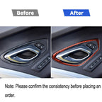 Car Carbon Fiber Inside Door Handle Decorative Sticker for Chevrolet Camaro 2017-2019, Left and Right Drive Universal, Inside Door Handle