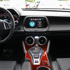 Car Carbon Fiber Center Control Gear Outside Frame Decorative Sticker for Chevrolet Camaro 2017-2019, Left Drive, Center Control Gear Outside Frame