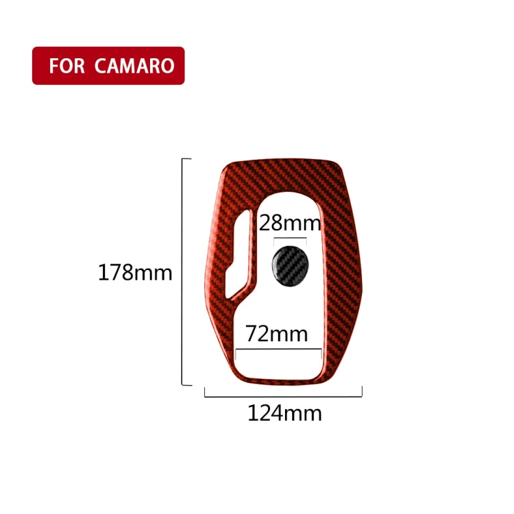 Car Carbon Fiber Gear Frame Decorative Sticker for Chevrolet Camaro 2017-2019, Left Drive, Gear Frame
