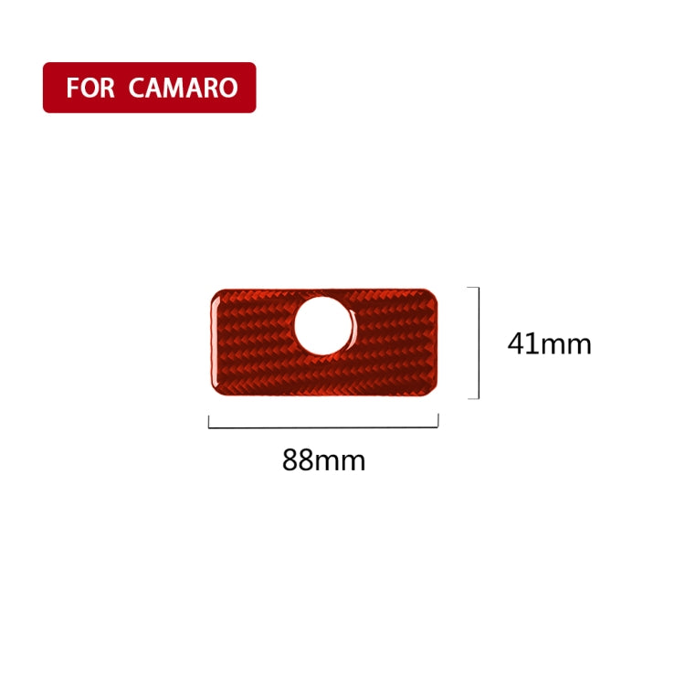 Car Carbon Fiber Glove Box Decorative Sticker for Chevrolet Camaro 2017-2019, Left and Right Drive Universal, Glove Box