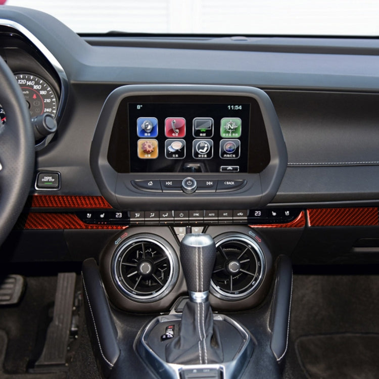 Car Carbon Fiber Center Control Decorative Sticker for Chevrolet Camaro 2017-2019, Left Drive, Center Control, Left Drive