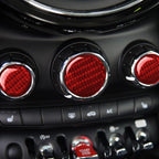 Car Carbon Fiber Multimedia Knob Decorative Sticker for BMW Mini F55 F56 F60, Left and Right Drive Universal, Multimedia Knob