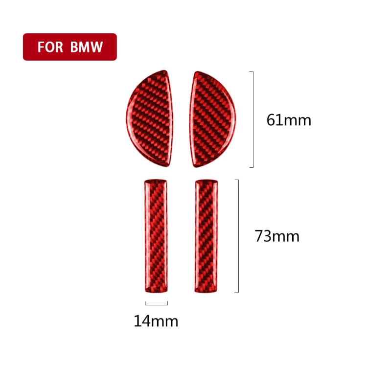 4 in 1 Car Carbon Fiber Door Handle Decorative Sticker for BMW Mini Cooper Clubman Countryman  F55 F54 F60, Left and Right Drive Universal, 4 in 1 Door Handle