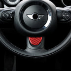 Car Carbon Fiber Steering Wheel Decorative Sticker for BMW Mini, Left and Right Drive Universal, Steering Wheel