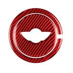2 in 1 Car Carbon Fiber Steering Wheel Decorative Sticker for BMW Mini R55 R56 Countryman R60 Paceman R61 2007-2013, Left and Right Drive Universal, Steering Wheel R