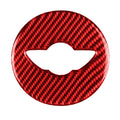 Car Carbon Fiber Steering Wheel Logo Decorative Sticker for BMW Mini R55 R56 Countryman R60 Paceman R61 2007-2013, Left and Right Drive Universal, Steering Wheel Logo R