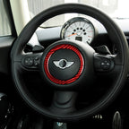Car Carbon Fiber Steering Wheel Ring Decorative Sticker for BMW Mini R55 R56 Countryman R60 Paceman R61 2007-2013, Left and Right Drive Universal, Steering Wheel Ring