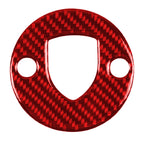 Car Carbon Fiber Steering Wheel Decorative Sticker for Porsche Macan 2014-2021, Left and Right Drive Universal, Steering Wheel