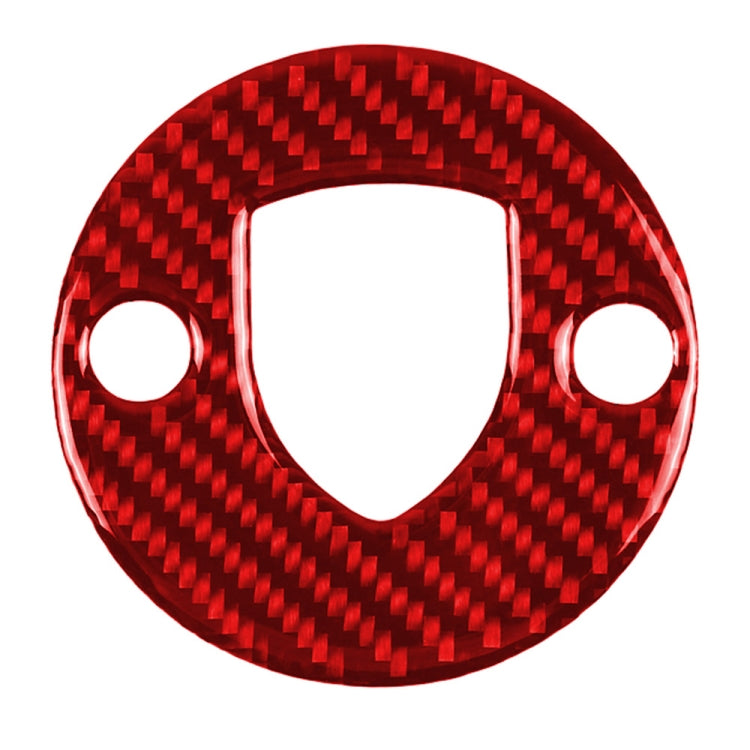 Car Carbon Fiber Steering Wheel Decorative Sticker for Porsche Macan 2014-2021, Left and Right Drive Universal, Steering Wheel