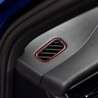 Car Carbon Fiber Air Outlet Panel Decorative Sticker for Porsche Macan 2014-2021, Left and Right Drive Universal, Air Outlet Panel
